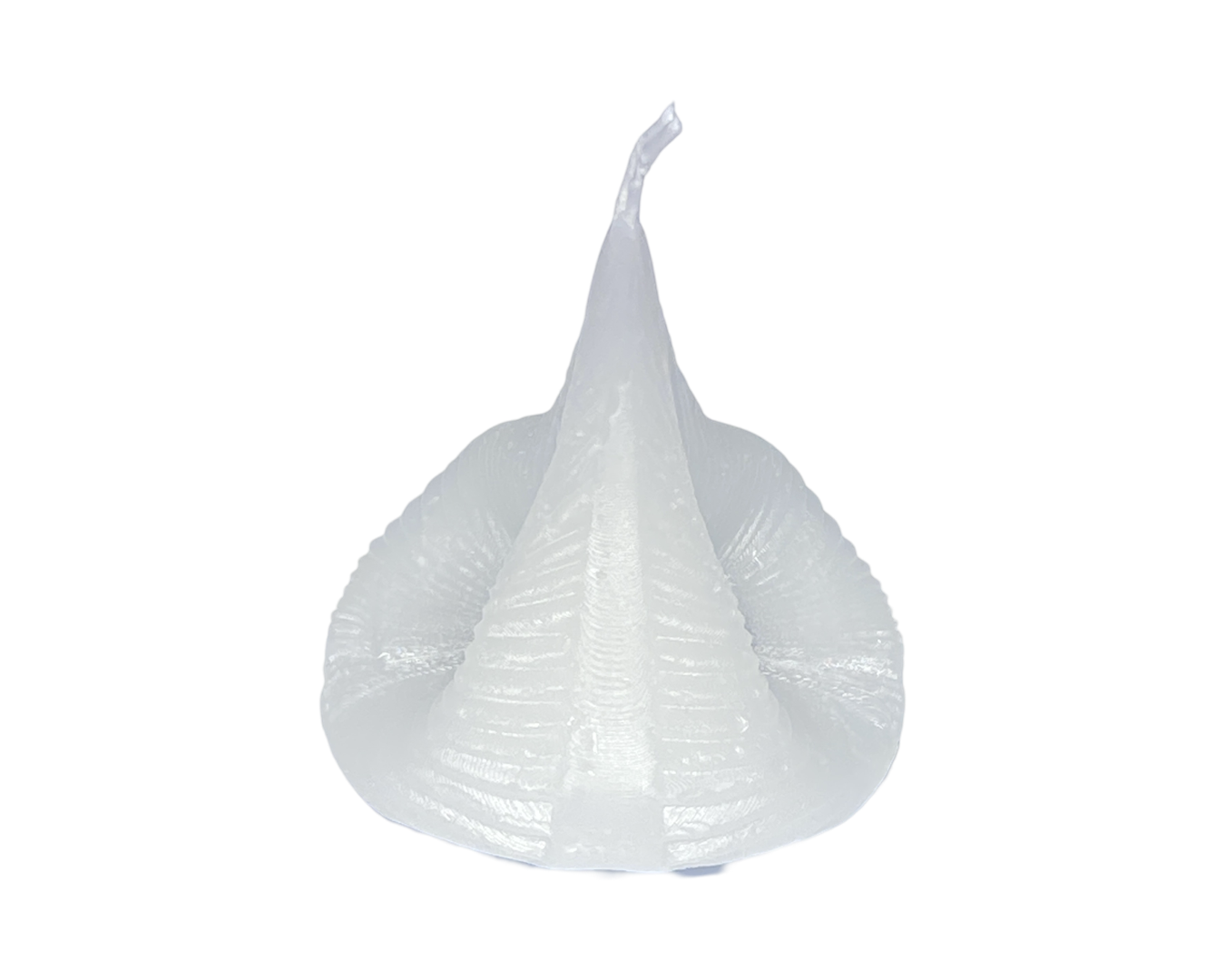 White Destiny Decision Candle side view is on a white background.