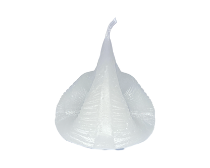 White Destiny Decision Candle side view is on a white background.