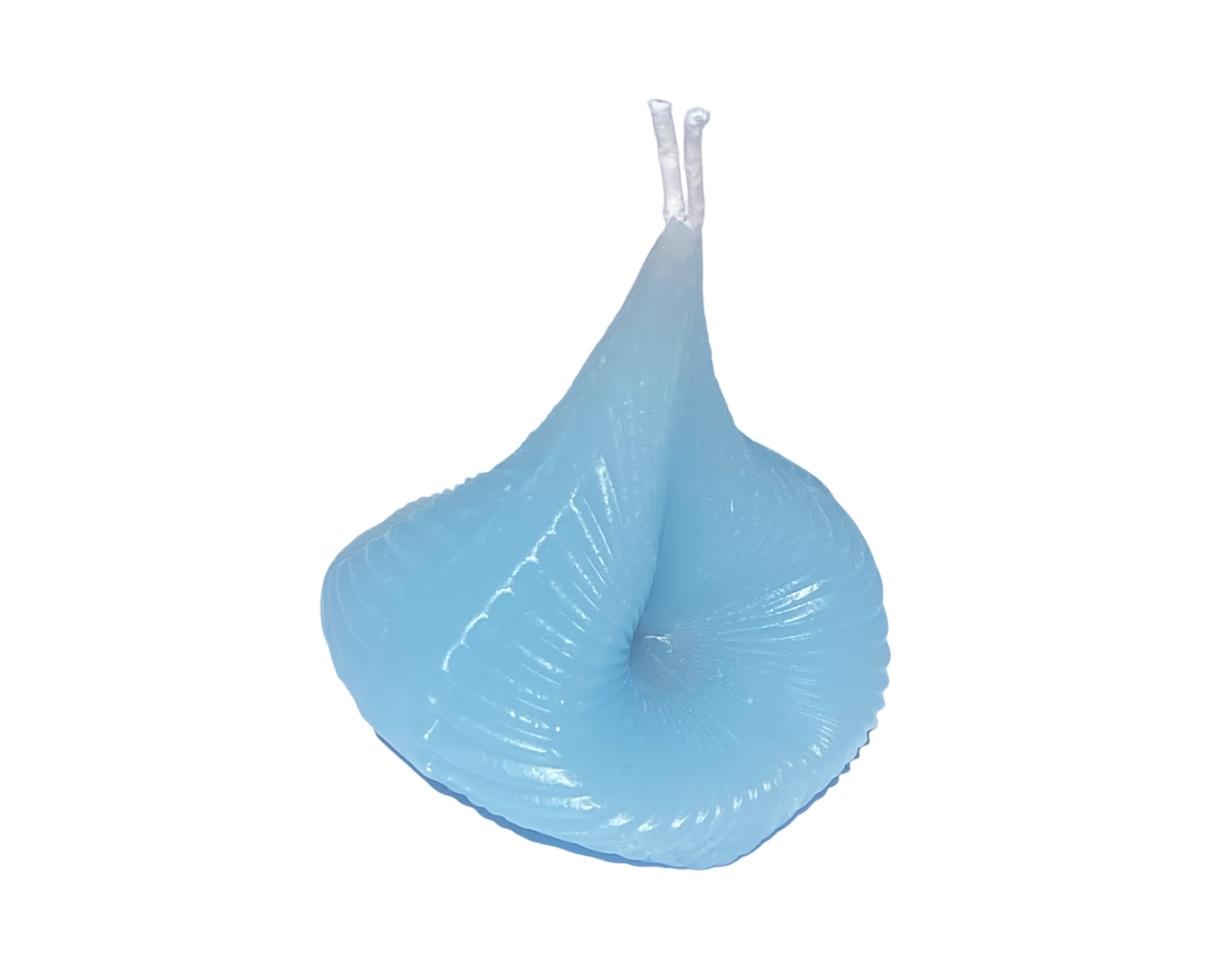 Blue Destiny Decision Candle a three quarter angle is on a white background.